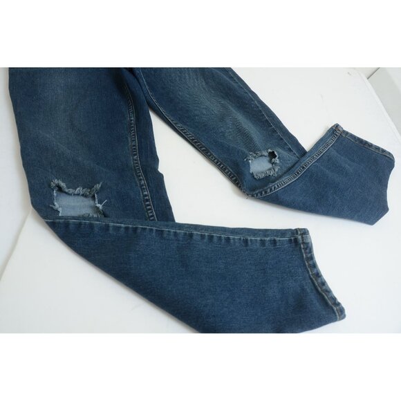 Free People High Rise Stretch Distressed Skinny Jeans Sz W 31 - Picture 2 of 9